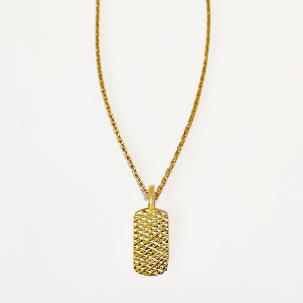 Classica Echo Yellow Gold Tag Pendant