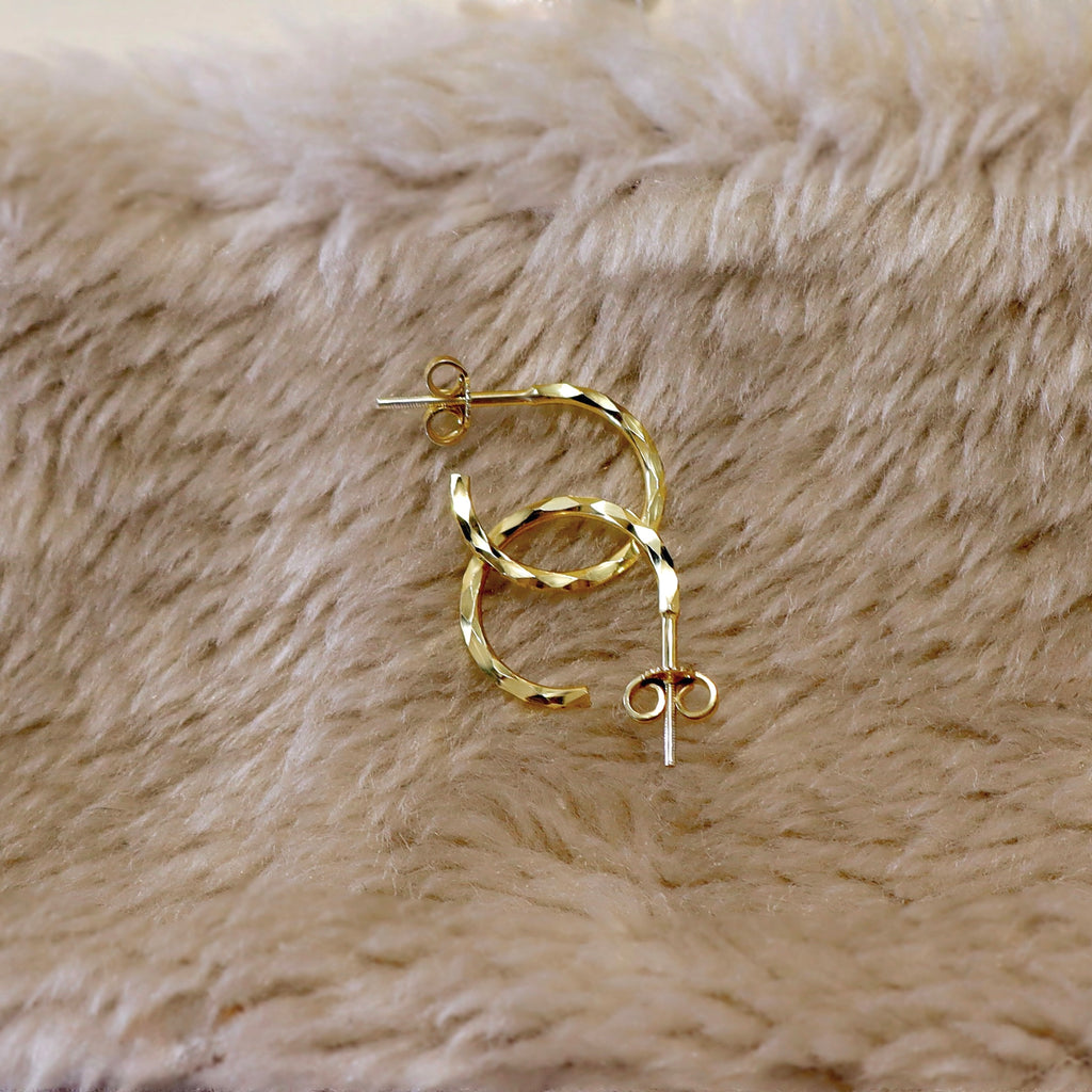 yellow 18k gold earrings for women men ladies gents gold ear rings gold hoops gold jewellery