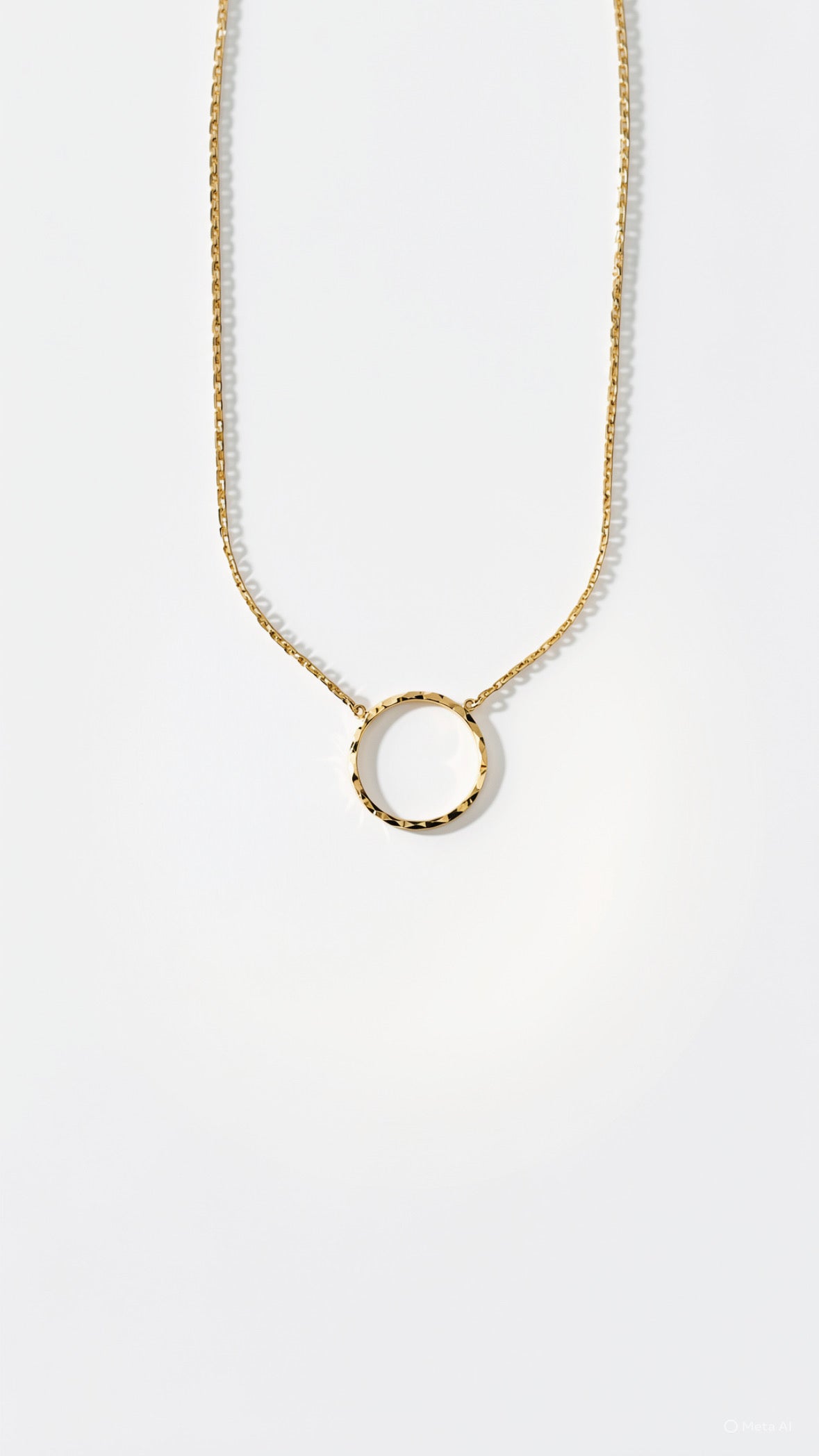 Harlequin Round Yellow Gold Necklace & Pendant