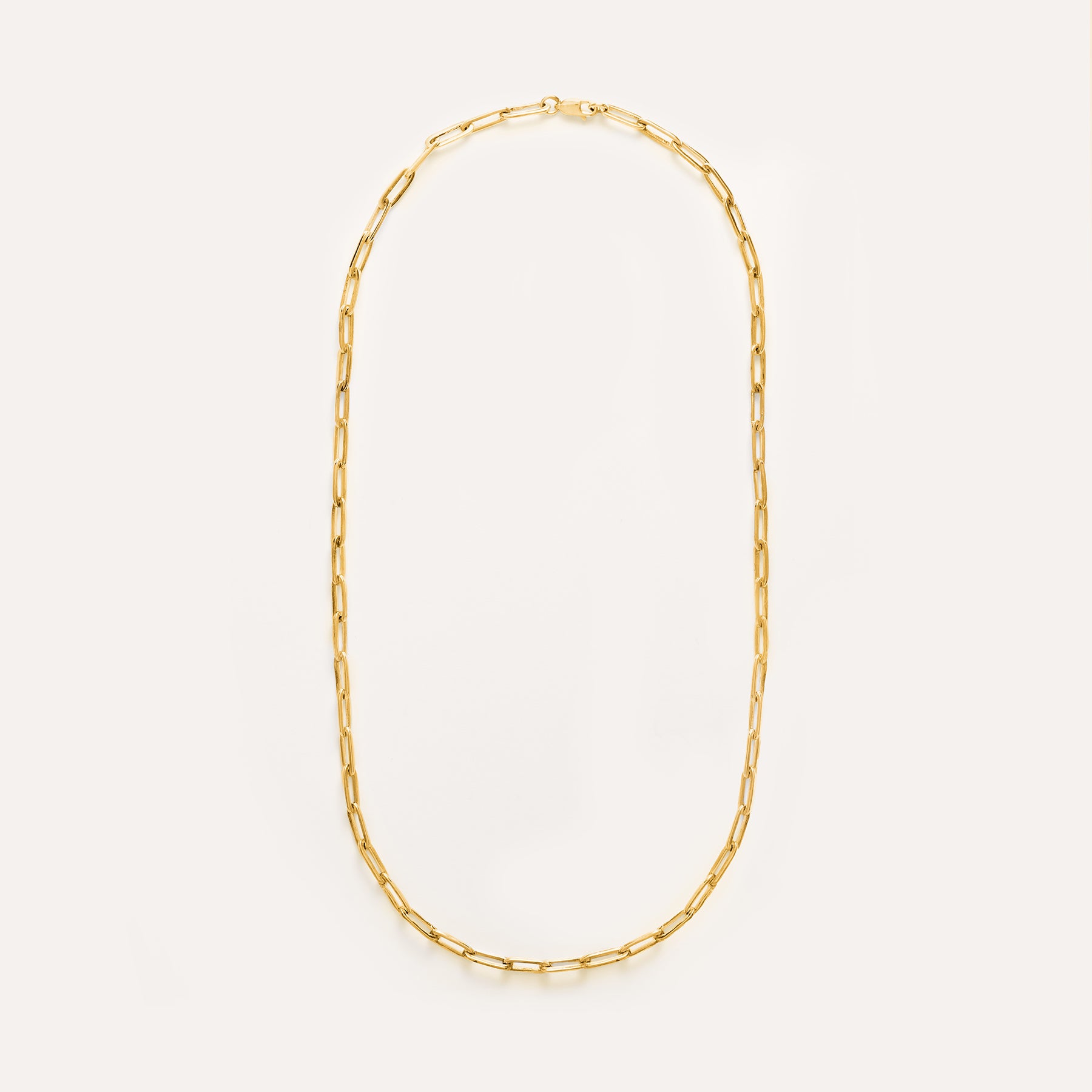 yellow gold paperclip chain necklace for women men gold pendant necklace gold jewellery