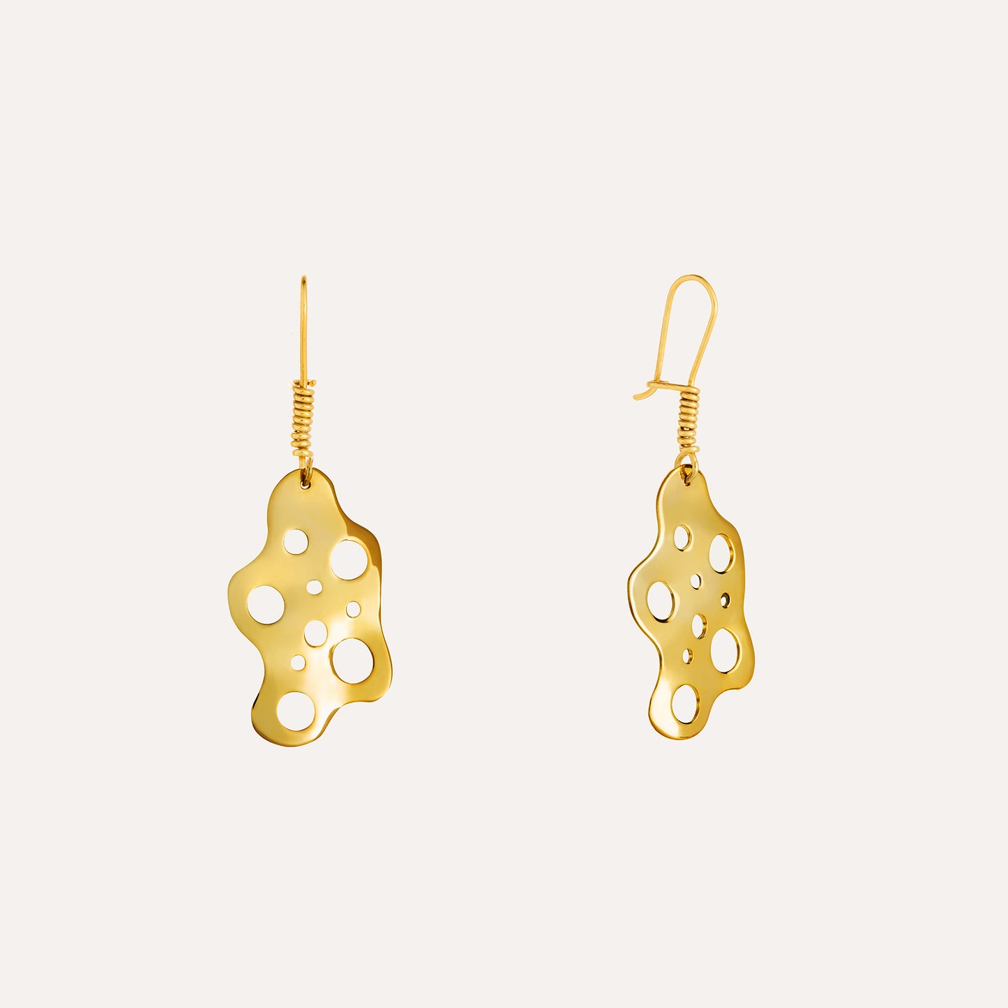 yellow 18k gold earrings for women men ladies gents gold ear rings gold hoops gold jewellery