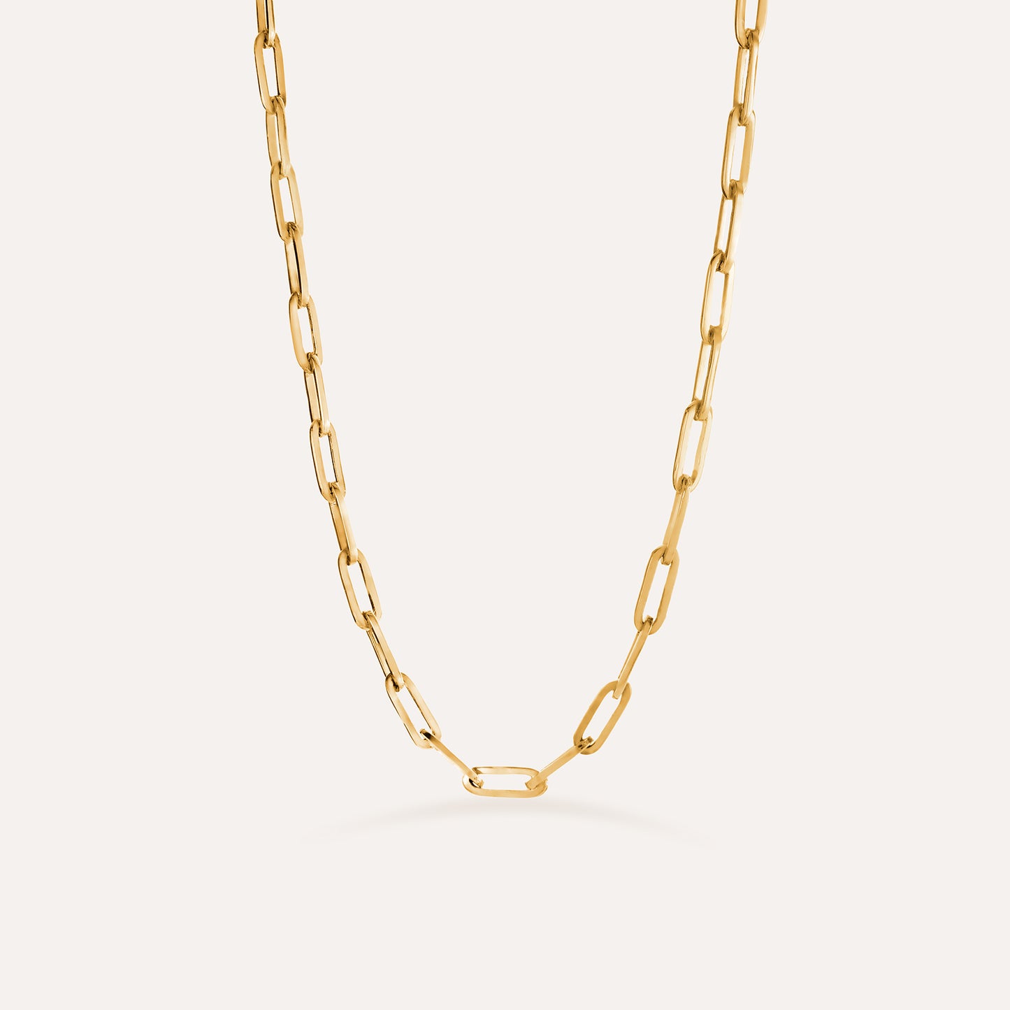 yellow gold paperclip chain necklace for women men gold pendant necklace gold jewellery