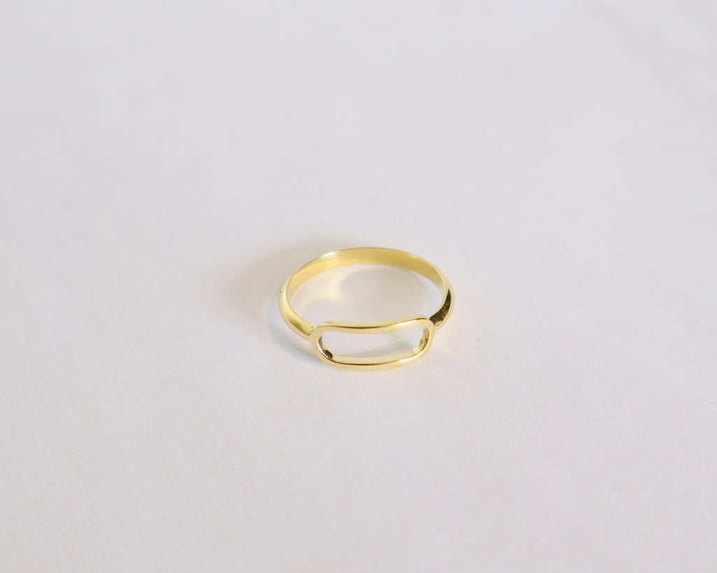 Classica Paperclip Yellow Gold Ring