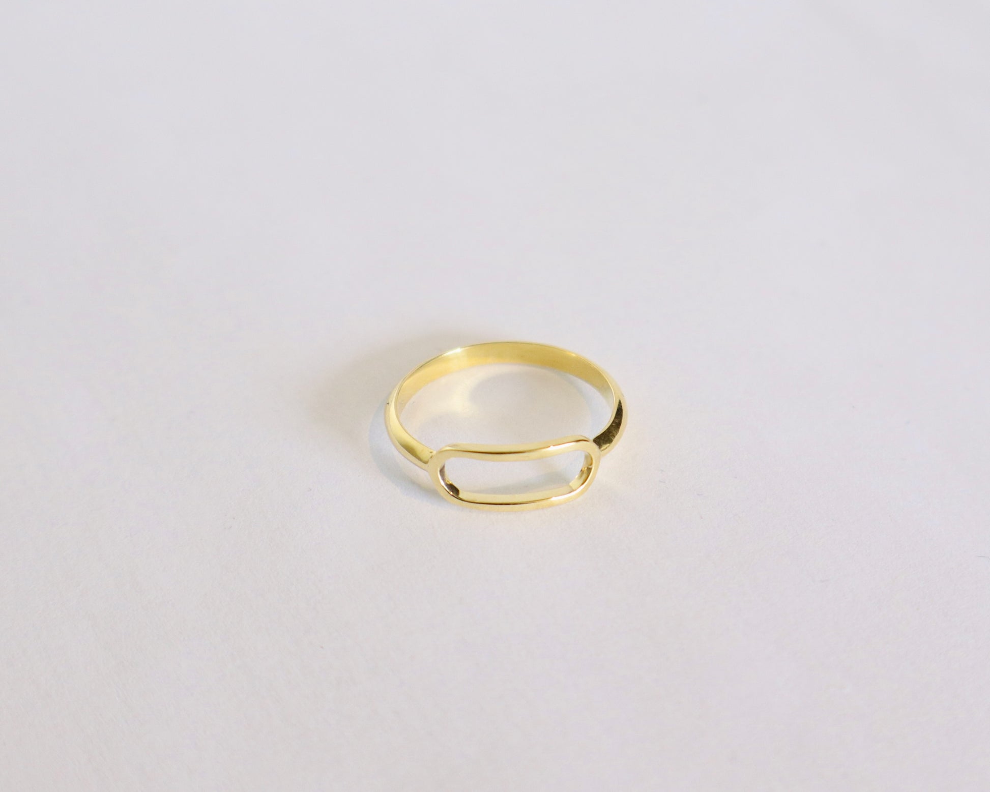 Classica Paperclip Yellow Gold Ring