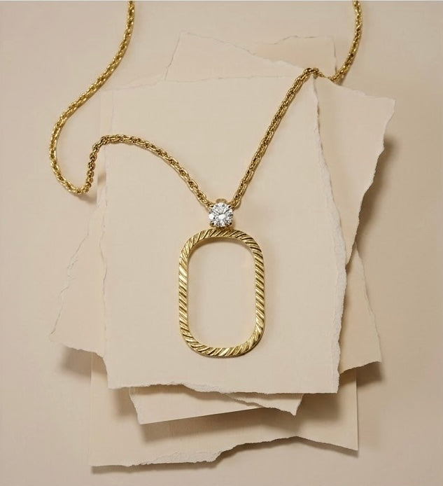 Classica Diamond Nova Yellow Gold Pendant
