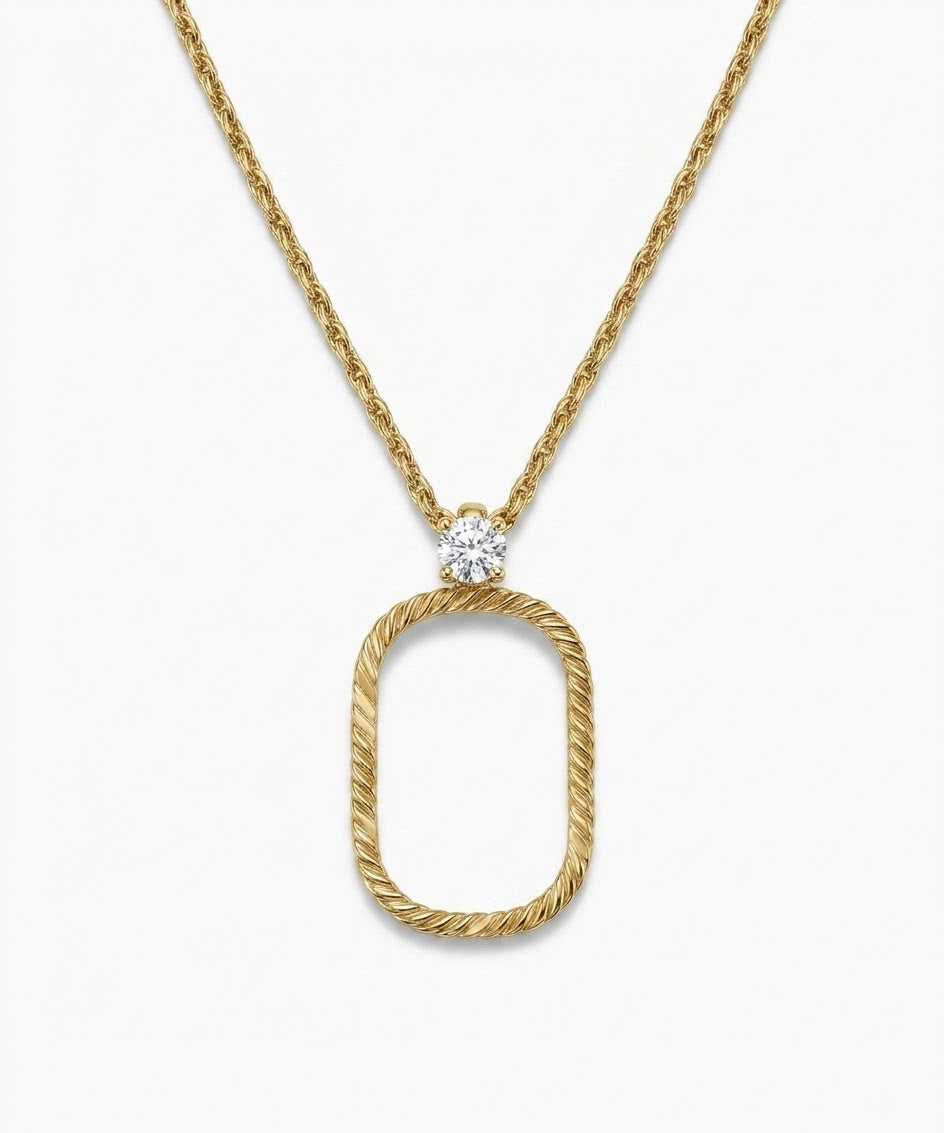 Classica Diamond Nova Yellow Gold Pendant