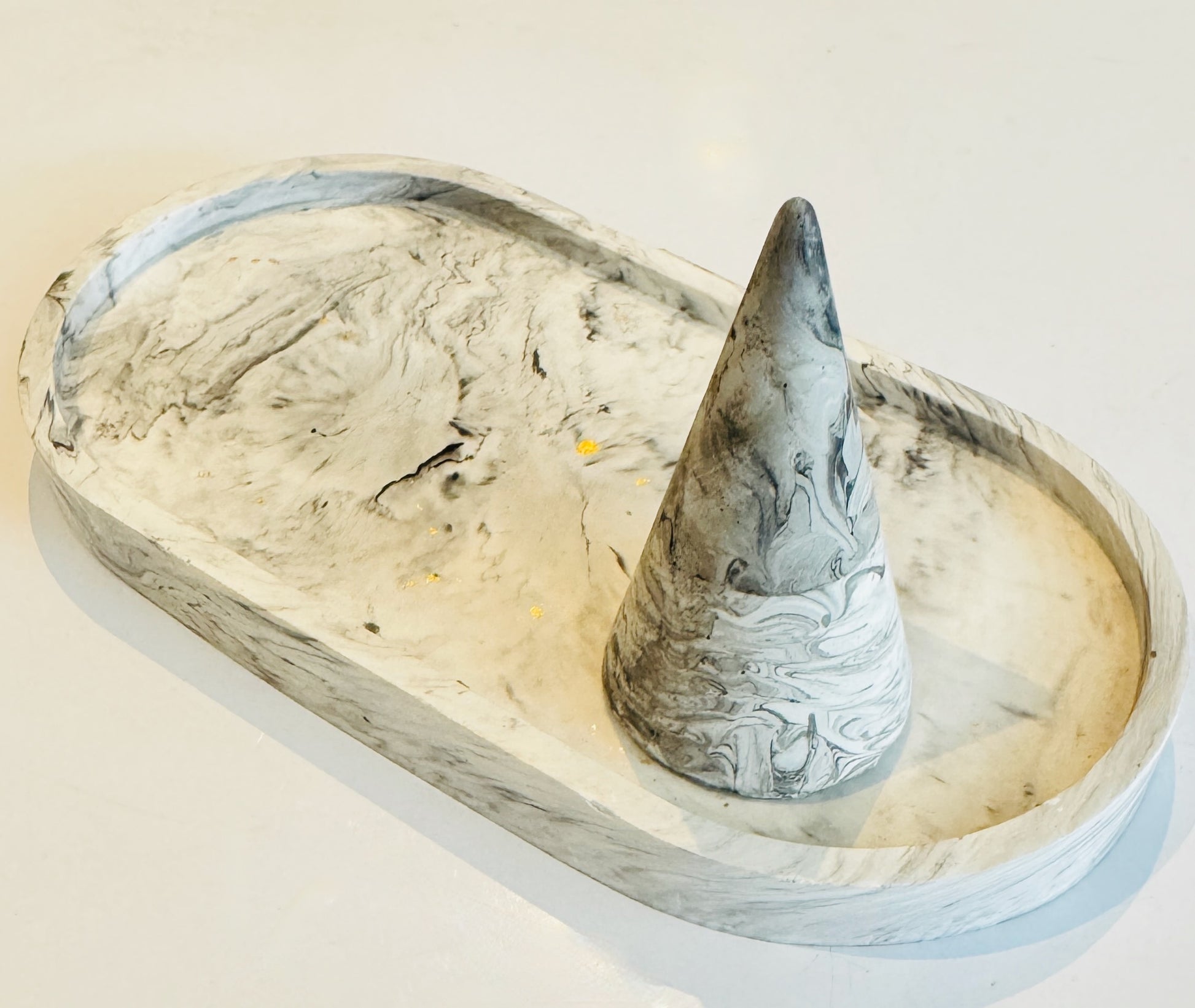 Chiffon Marbleize x Classica Duo Bonda Yellow Gold Bracelet Set