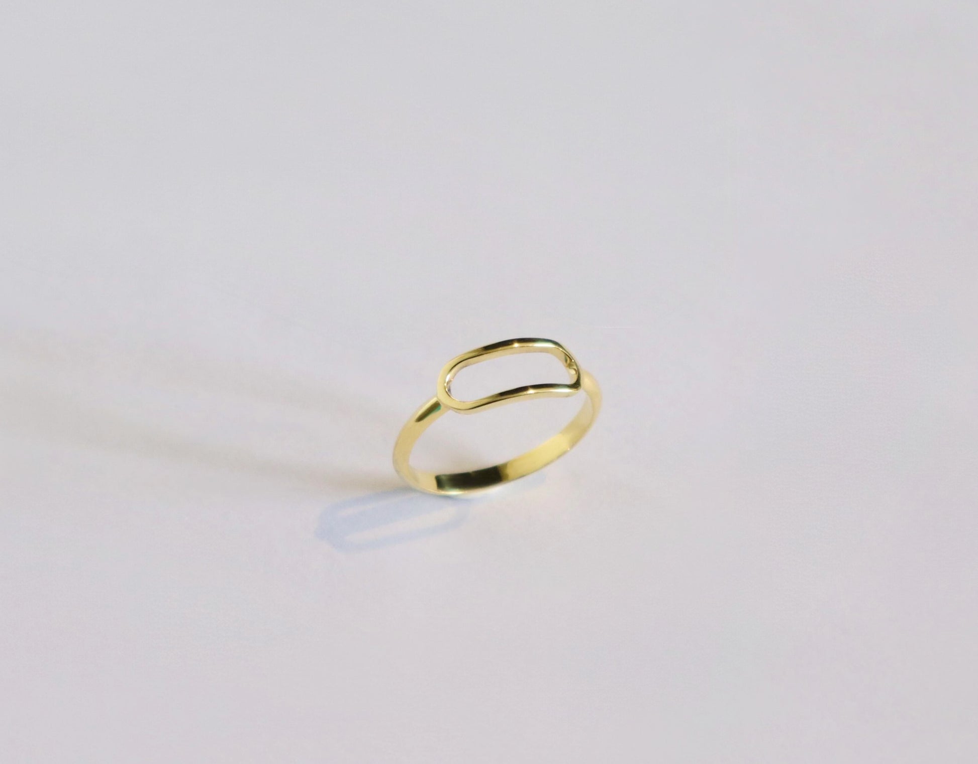 Classica Paperclip Yellow Gold Ring